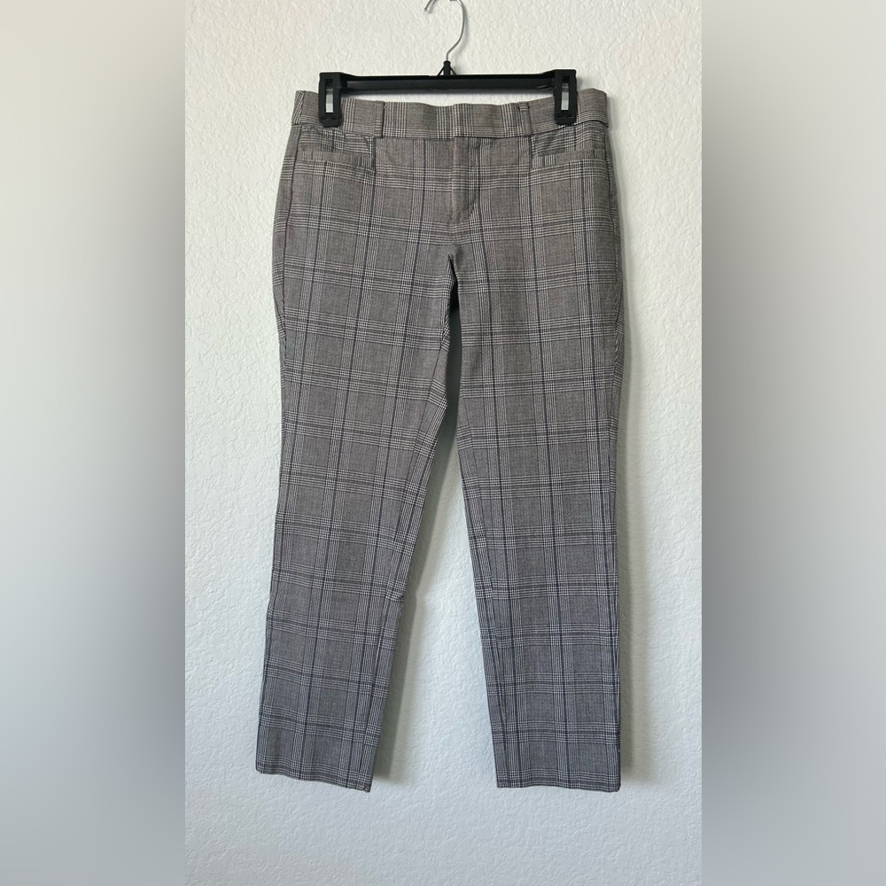 Banana Republic Sloan Gray Plaid Trousers, size 2
